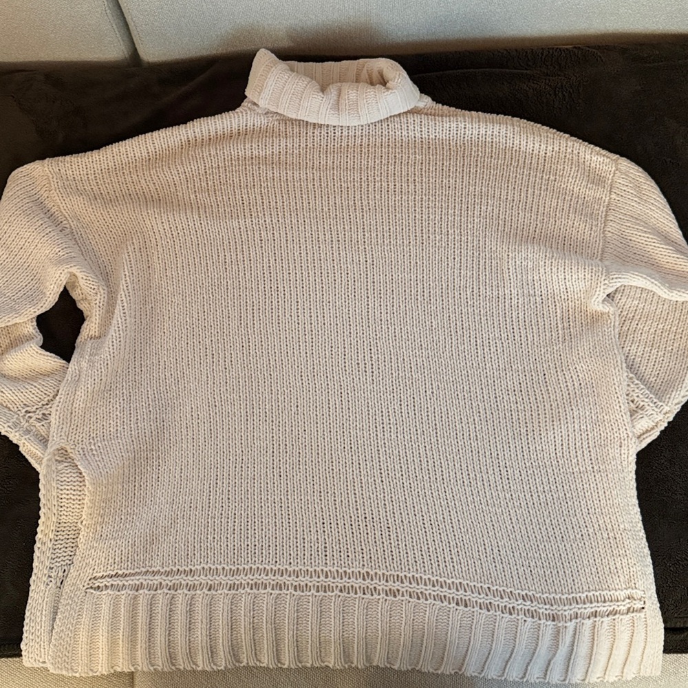 Aerie Cream Knit Turtleneck Sweater - Picture 3 of 4